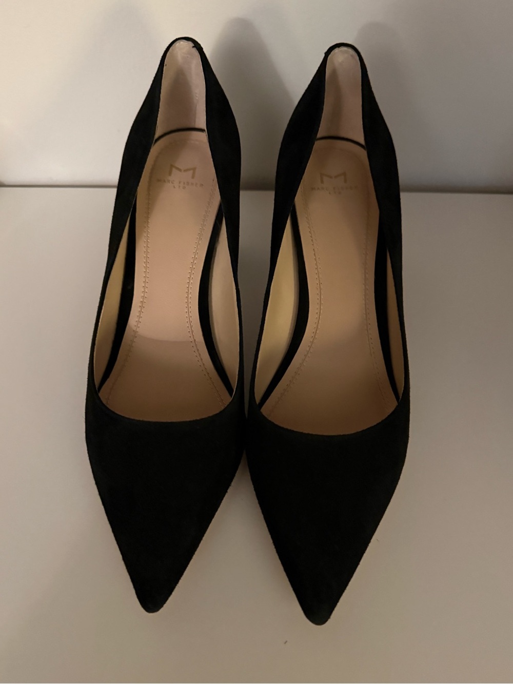 Marc Fisher Zala Pointed-Toe Suede Pumps, Black